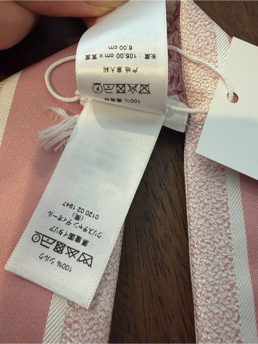 CHRISTIAN DIOR NWT Lucky Star Silk Mitzah Scarf Twilly Twill Pink White